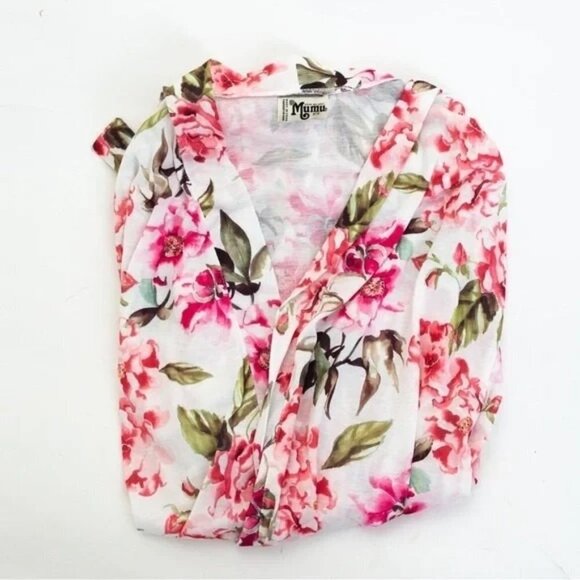 EUC Show Me Your Mumu Brie Robe Garden of blooms lightweight floral print robe s - Picture 4 of 10
